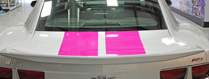 pink rally stripes