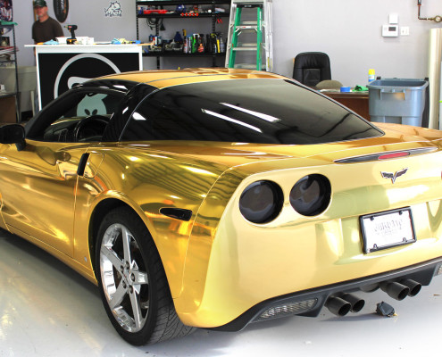 wrap gold corvette fort worth chrome custom quote wraps rose