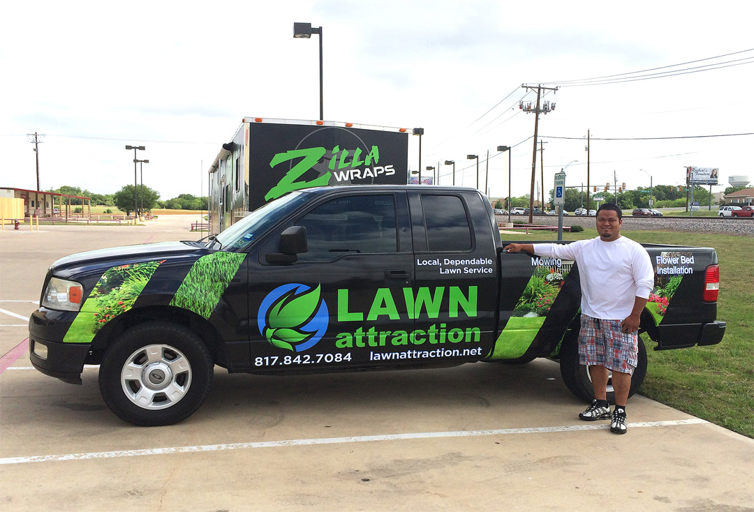 Lawn Attraction Truck Wrap