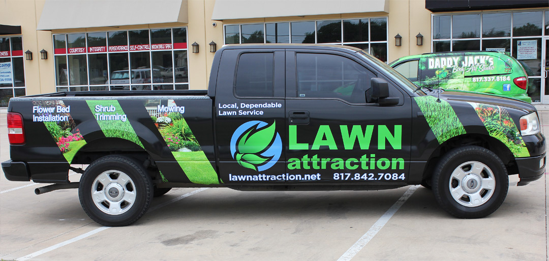 Lawn Care Truck Wrap Keller