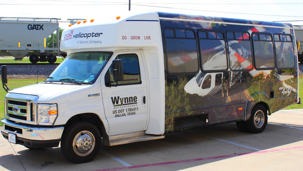 Shuttle Bus Wrap Fort Worth