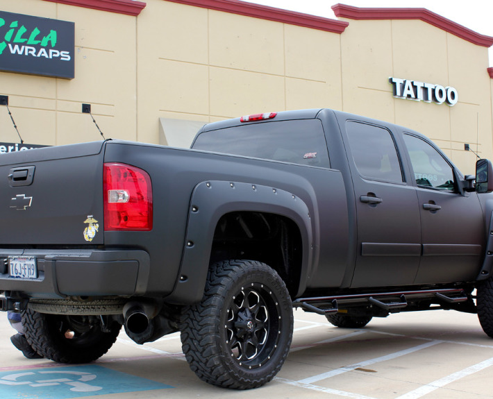 Deep Matte Black Truck Wrap Zilla Wraps