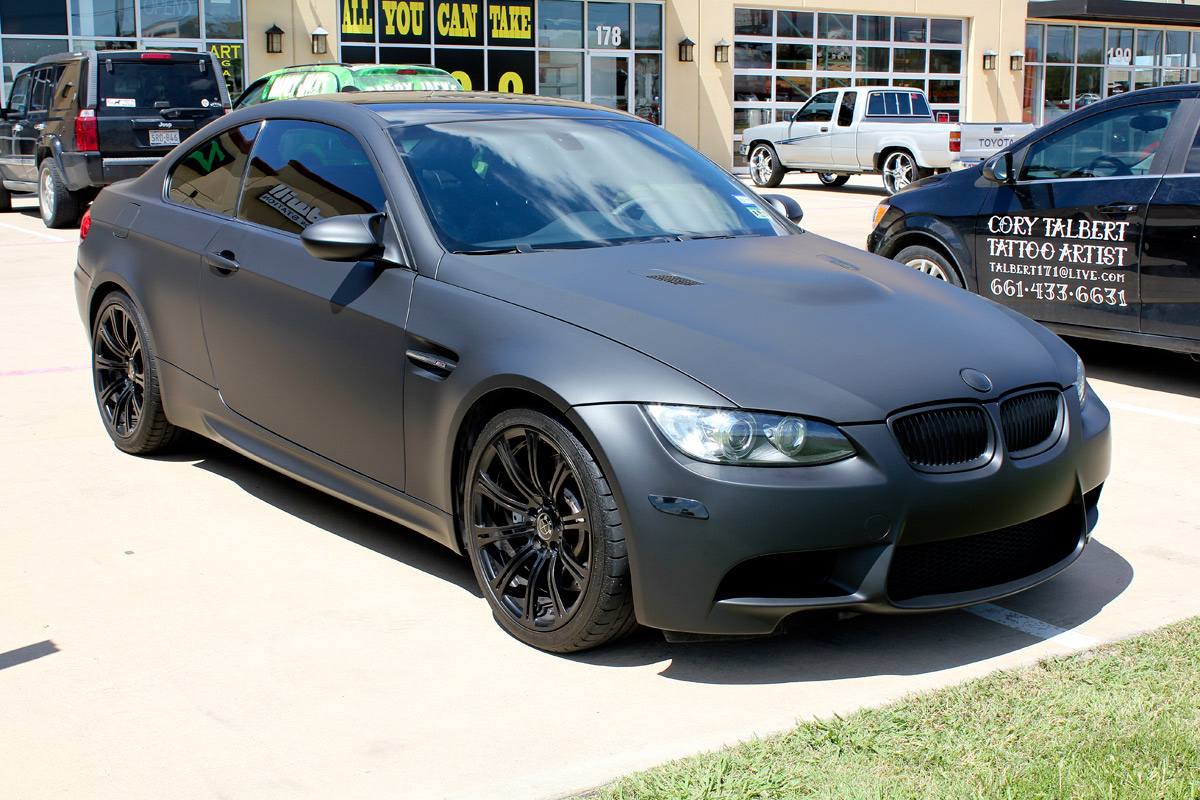 Matte Black BMW Car Wrap Dallas - Zilla Wraps