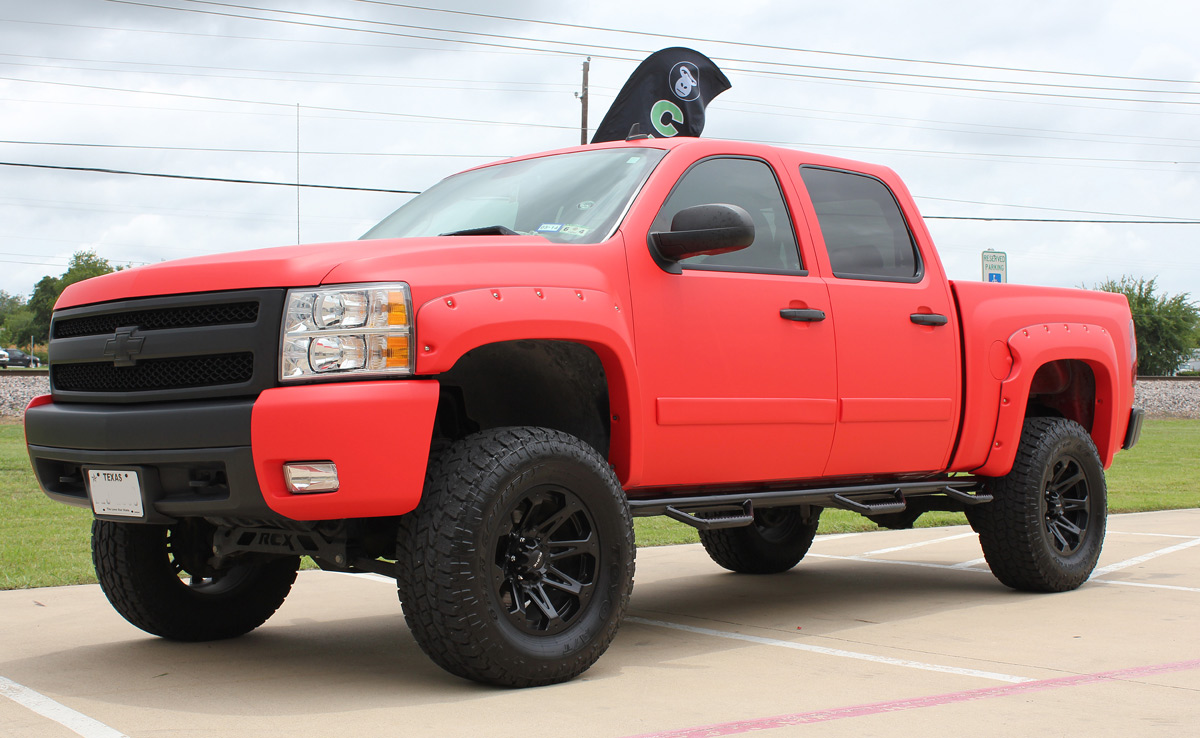 Matte Red Truck Wrap  Zilla Wraps