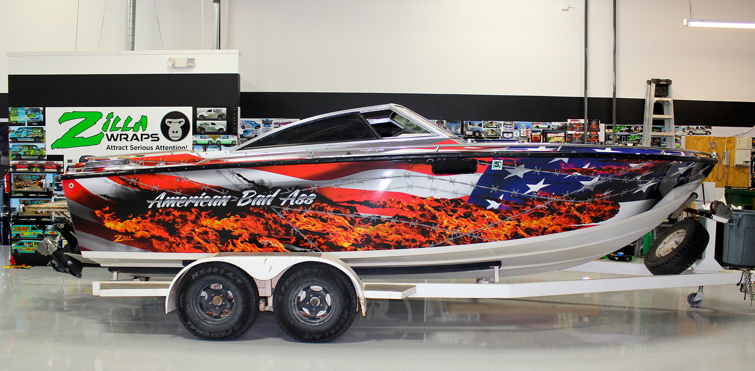 Zilla Wraps Vinyl Boat Wrap