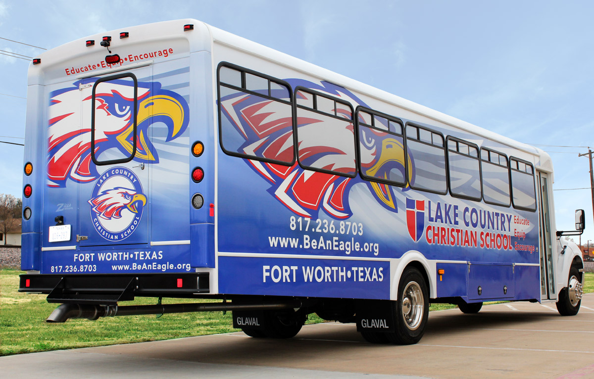 Shuttle Bus Wraps Lake Country Christian School