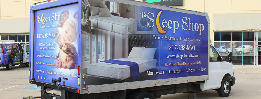 Sleep Shop Box Truck Wrap