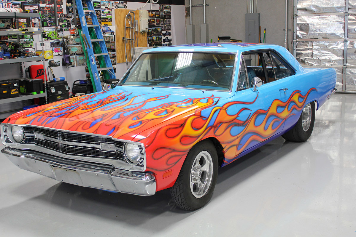 Flames Vinyl Wrap Dodge Dart Zilla Wraps