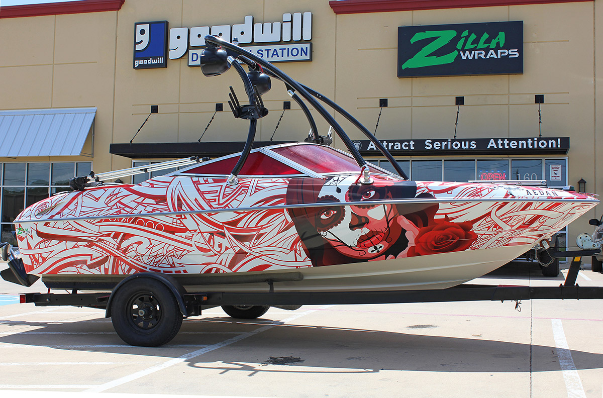 Zilla Wraps Custom Boat Wrap