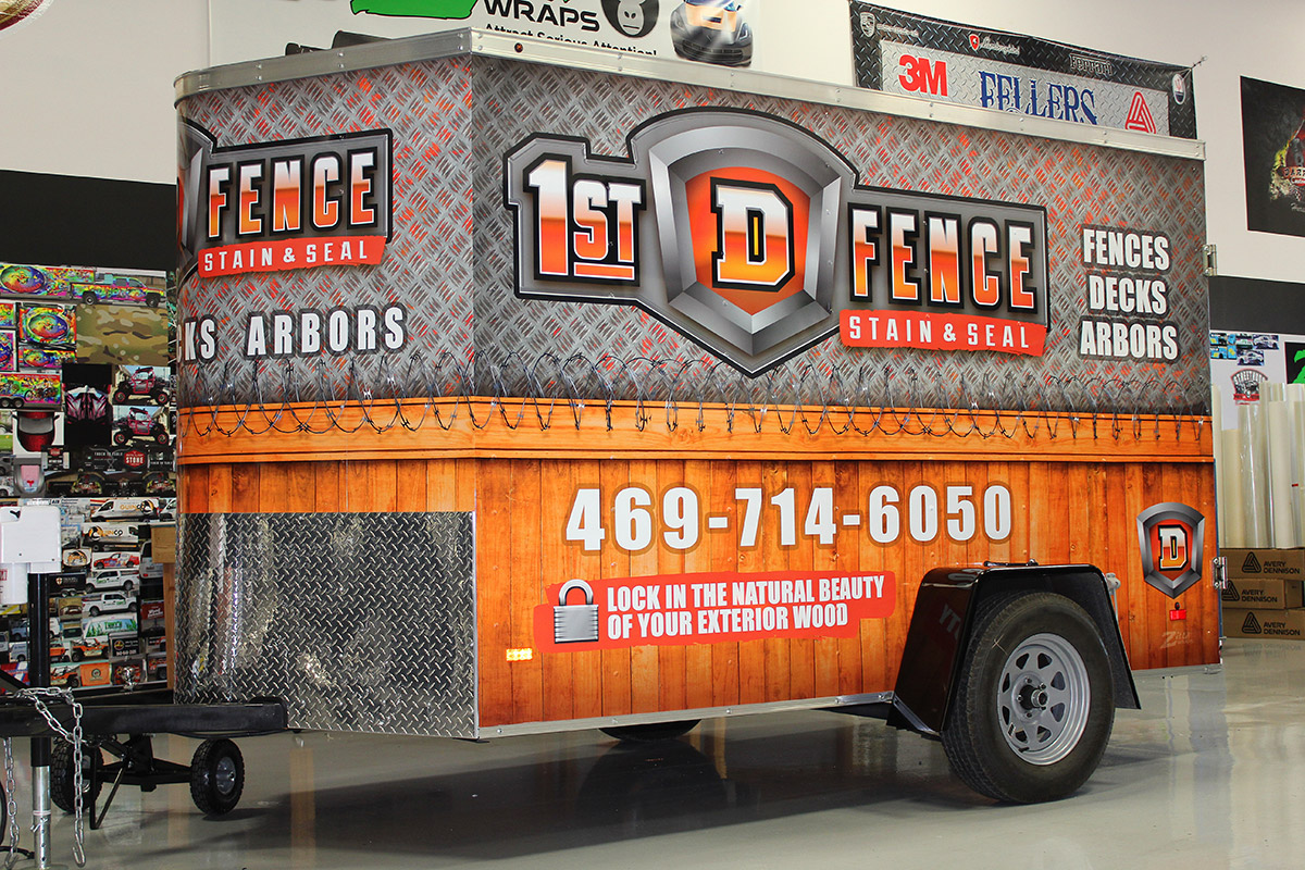 1st D Fence Trailer Wrap Dallas