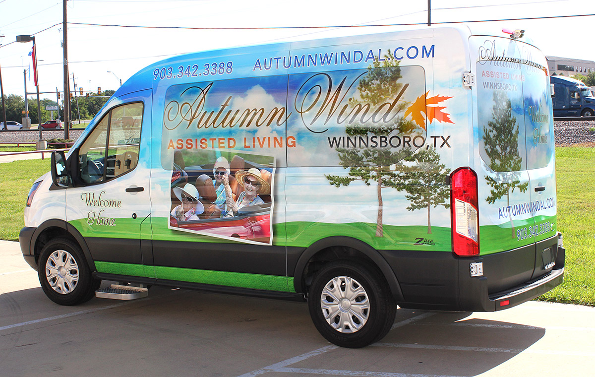 Assisted Living Shuttle Wrap Dallas