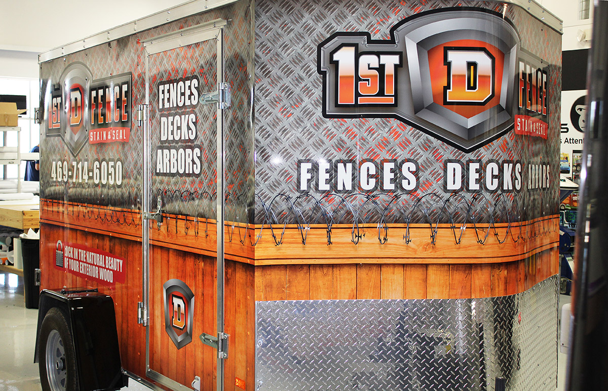 Trailer Wrap Dallas Fence