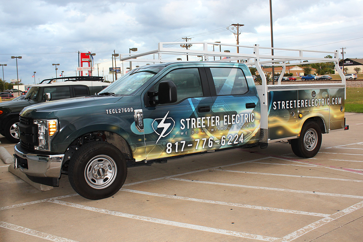 Streeter Electric Truck Wrap Granbury