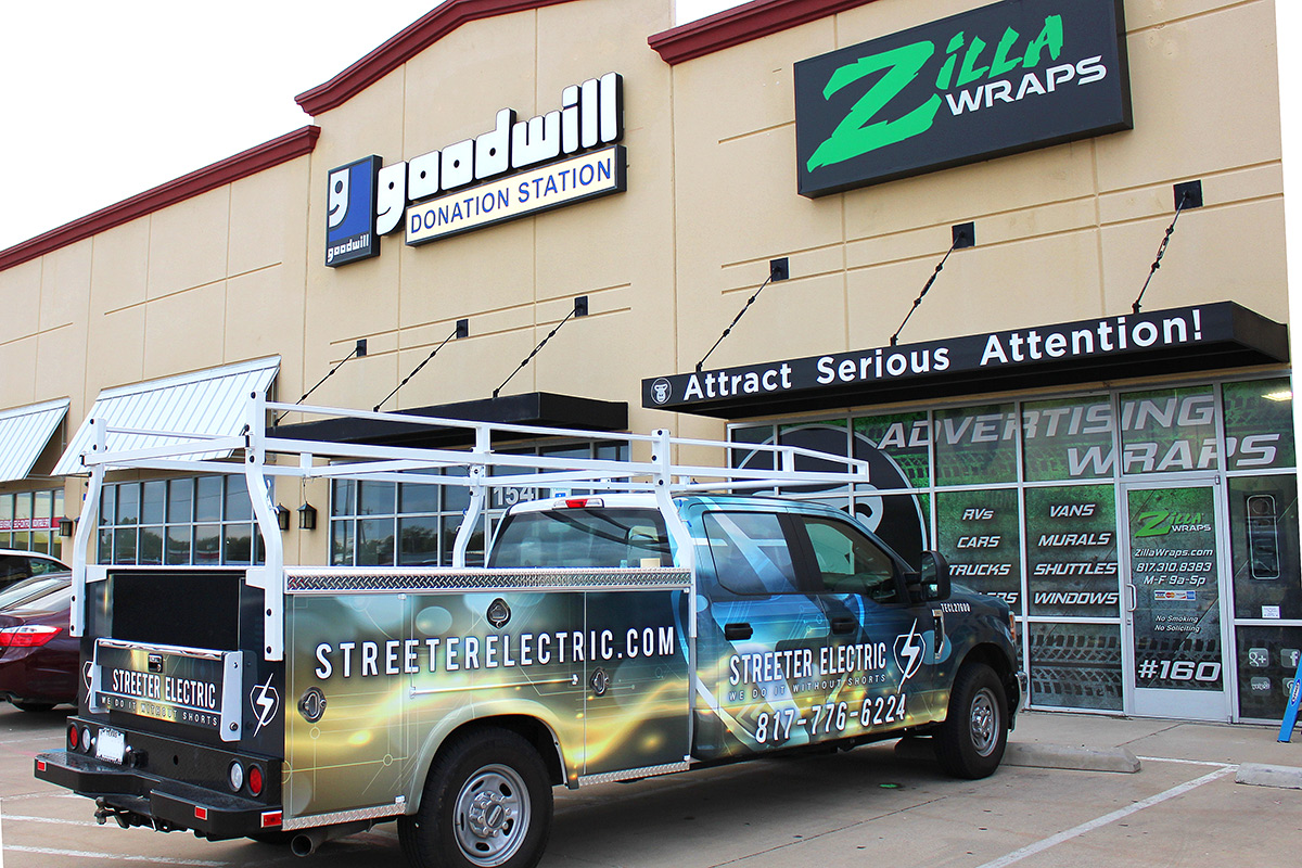 Streeter Electric Utility Truck Wrap