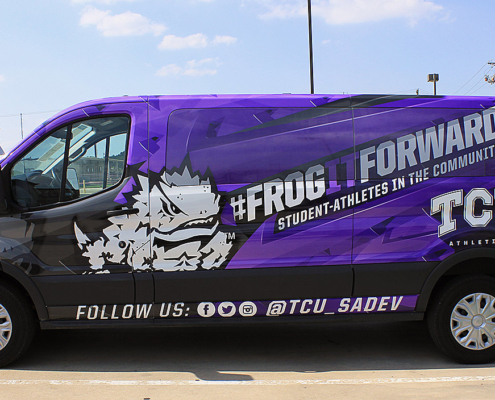 TCU Fort Worth Van Wraps