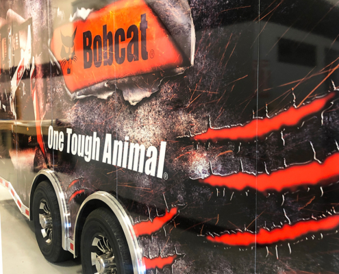 Ripped Metal Trailer Wrap Graphics