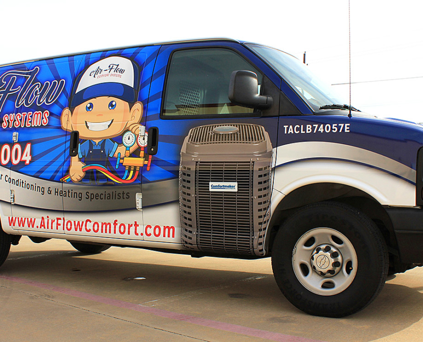 HVAC Van Wraps Keller - Zilla Wraps