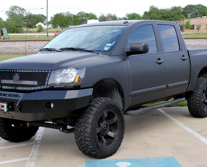 Nissan Titan Matte Black Vinyl Wrap Zilla Wraps